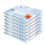 Vacuum Storage Bags 7 Jumbo, Space Saver Sealer Bags, Airtight Compression Bags for Clothes, Pillows, Comforters, Blankets,