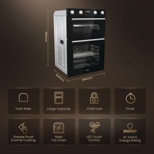 Hisense Built-In Electric Double Oven, Stainless Steel – Extra Large