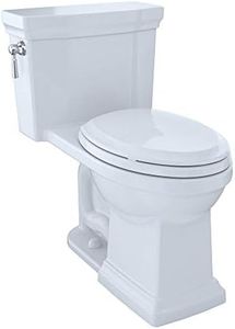 TOTO MS814224CEFG#01 Promenade II One-Piece Elongated 1.28 GPF Universal Height Toilet with CeFiONtect, Cotton