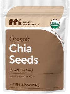 Micro Ingredients Organic Chia Seeds, 2lbs | Contains Omega-3s | Non-GMO