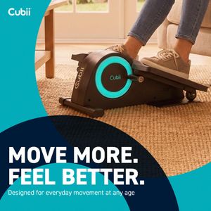Cubii JR1 Under Desk Elliptical – Compact Seated Exercise Machine
