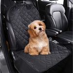 KOZI PET pedy Pet Front Seat Cover for Cars, Dog Car Seat Cover, Nonslip Rubber Backing with Anchors (Black, Combo 2)