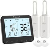 Geevon Digital Refrigerator Thermometer with Alarm, Low Battery Warning Icon, Max/Min Temperature LCD Display, Suitable for Domestic or Commercial Use Freezer Thermometer with Alarm