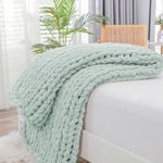 Bigacogo Chunky Knit Blanket Throw 