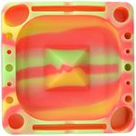 Pulsar Tap Tray Silicone Ashtray - Assorted Colors (Rasta Glow)