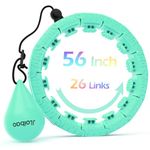 JLoibao Weighted Hula Circle with 26 Links(56 Inch) for Adults Weight Loss, Infinity Fitness Hoop Plus Size, for Women Smart Exercise Equipment