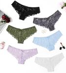 Avidlove Women's Lace Underwear 6 Packs Sexy Hipster Panties with V-Shape Waistband