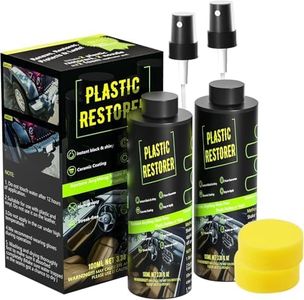 Plastic Restorer for Cars Ceramic Plastic Coating Trim Restore, Plastic Restorer for Cars - Plastic Restorer & Hydrophobic Trim Coating - Water, Dirt & UV Resistant - Revive Vinyl Surfaces