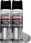 Weiman Stainless Steel Cleaner & Polish Kit, 2 Pack Aerosol & Cloth