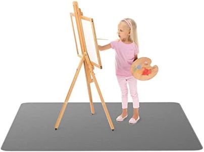 Super Jumbo Splat Mat – 60” x 60” Extra Large Waterproof and Washable Protective Mess Mat for Floors and Tables During Arts Crafts Painting Playtime and Mess ( Dark Grey, Jumbo- 5ft x 5ft (60" x 60")