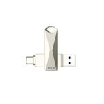 EMGA Delivering Innovation Emga Delilvering Innovation Dual Drive Otg Usb 3.2 Gen2 Type A & C Pendrive For Laptop/Desktop, Tablet & Mobile (Silver, 64Gb) (64 Gb)