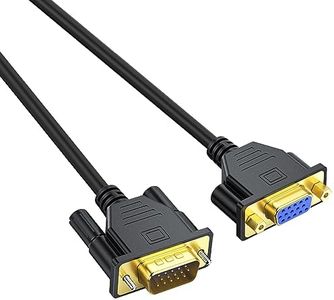 VGA Extension Cable 3 Feet, VGA Cable Male to Female - 15 Pin VGA Extender Cord, VGA HD15 Monitor Video Cable Support 1080P Full HD for Laptop, PC, Projector, HDTV, Display