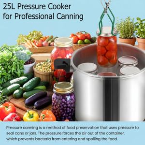 All American 25L Pressure Canner Cooker – Induction Compatible, Aluminum & Stainless Steel, 13 PSI Gauge