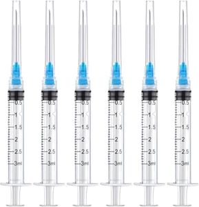 100 Pack 3ml/cc Luer Lock Lab Syringes, Individually Sealed Packed