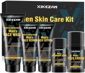 Skin Care For Men,5 PACK Mens Skin Care Kit w/Men Face Wash,Face Moisturizer,Face Lotion,Face Cream,Deodorant for Daily Cleansing,Moisturizing & Refreshing Skin,Natural Men Skin Care Kit Gifts for Men