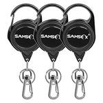 SAMSFX Fly Fishing Zinger Retractor Retractable Lanyard for Gear Tools Holder (Zingers with 360 Rotation Clips)