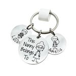 This Nanny Belongs To Personalised Keyring for Dad Father's Day Gift