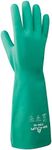 SHOWA 730 Nitrile Cotton Flock-lined Chemical Resistant Glove, Small (Pack of 12 Pairs) Light Green