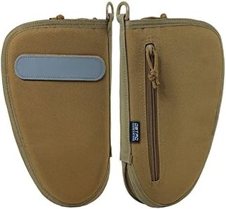 DBTAC Pistol Rug Case M | Tactical 1x Handgun Firearm Shooting Padded Case with Lockable Zipper, Removable & Reflective Patch for Shooting Range Outdoor Hunting Sports Storage and Transport, Tan