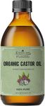 Essican Purelife Organic Castor Oil In Glass Bottle 250ml - 100% Pure Castor Oil Organic - Hexane Free Castor Oil For Hair Growth, Cold-Pressed, Nourish Skin - Organic Castor Oil For Eyelashes