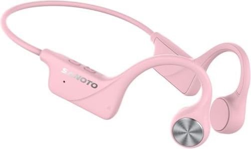 SANOTO Knochenschall Kopfhörer Bluetooth 5.3,Open Ear Kopfhörer Kabellos Bone Conduction Kopfhorer IPX5 Wasserdicht Sportkopfhörer Lange Akkulaufzeit Kopfhörer für Läufer Fitness