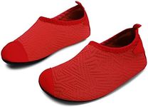 JIASUQI Kids Girls Quick Dry Pool Swimming Beach Water Shoes Pure Red US 2.5-3 M Little Kid