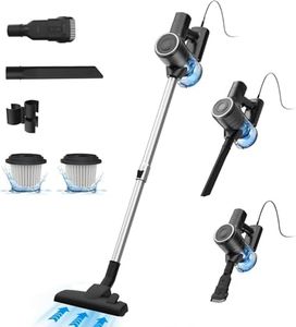 Vexilar C6 Staubsauger mit Kabel, 600W/28kPA Vacuum Cleaner, Leicht 5-in-1 Staubsauger mit 7m Kabellänge, 800ml Staubbehälter, Stielstaubsauger mit Kabel für Boden, Teppich, Haare, Schwarz