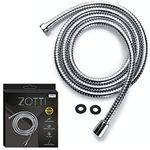 ZOTTI Shower Hose 2m – Stainless Steel Replacement Shower Hose – Leakproof and Anti-Kink – Universal Standard Fitting – High Pressure Resistance – Easy DIY Replacement