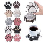 tedious Diamond Art Coasters Kits | 10/20Pcs DIY Diamond Painting Coasters | Wooden Paw Prints Drink Coaster Table Decoration | Cute Dog Paw Shaped Craft Diamond Painting Kits for Adults & Kids