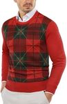 COOFANDY Men's Christmas Sweater Slim Fit Lightweight Crew Neck Sweatshirts Knitted Pullover for Casual Or Dressy Wear