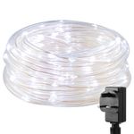 Lepro Outdoor Rope Lights with Timer, Low Voltage, 10m/33ft Waterproof Outdoor String Lights Plug in, 8 Modes Daylight White Thin Light Rope, Suit for Christmas, Garden, Pathway, Tree and More