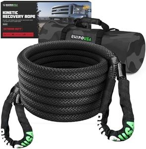 Rhino USA Kinetic Recovery Tow Rope (1.25" x30') Heavy Duty Offroad Snatch Strap for Diesel Truck, Tractor, Heavy Equipment - Ultimate Elastic Straps Towing Gear - Guaranteed for Life!