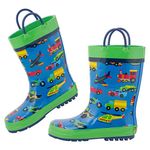 Stephen Joseph Boys' Little Rain Boots, Transportation, 9