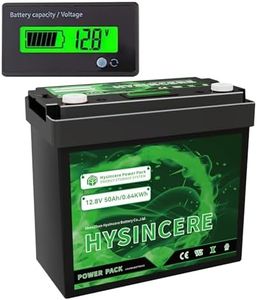 12V 50Ah LiFePO4 Lithium Battery, 50A BMS Deep Cycle Rechargeable Lithium Battery with Max. 15000 Cycles & 10 Years Lifespan for RV, Solar, Trolling Motor, Energy Storage