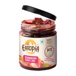 Eatopia Strawberry Honey Jam - Kids & Adult | Sugar Free | 100% Pure & Natural | No Preservatives | No Added Flavours | 70% Strawberries & Wild Honey | Good for Gut Health | Pack of 1-240g