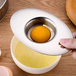 Latauar Egg Separator, Premium 304 Stainless Steel Egg Yolk White Separator, Professional Egg Separator Tool for Baking Cake, Egg Custards, Mayonnaise and More.