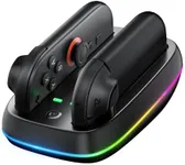 GagaKing Controller Charging Dock for Nintendo Switch 2, Joy Con Charger Station with 9 RGB Light Mode &LED Indicator, 2.5H Fast Charging Space-Saving Storage Stand for Switch 2 Joy Con Accessories