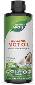 Nature's Way Organic MCT Oil, 16 Fl Oz, Brain and Body Fuel from Coconuts*, C8 Caprylic Acid and C10 Capric Acid, Keto and Paleo Certified, Organic, Non-GMO Project Verified