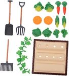 NUOBESTY 1 Set Mini Shovel Rake Farm Model Kit Vegetable Figurines Mini Model Miniature Vegetables Scene Model Out Door Decor Mini Dollhouse Decor Dollhouse Decorations Small Ornament Resin