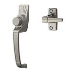 Ideal Security 11 Push Button Storm Door and Screen Door Handle with Storm Door Latch, Silver