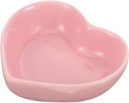 Snack Bowl Food Small Ceramic Bowl Heart Shaped Bowl Cute Hamster Bowl Rabbit Food Dish Water Feeding Bowl for Bunny （Pink）