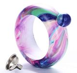 Werded - Stainless Steel Hip Flask Bracelet with Funnel for Holding Alcoholic Beverages, Creative Hidden Liquor Bottle Jewelry for Men and Women Galactic Color