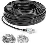 heat tape, Deicing Heating Cable,Pipe (Metal And Plastic) Freeze Protected Water Pipe Heating Cable, Self Regulating Temperature, with Mounting Buckle, 120V 50feet 8W/ft