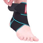 BESKEY Ankle Support Brace Adjustable Breathable Elastic Nylon Material Fit for Most Size Use for Sports