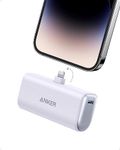 Anker Portable Charger with Built-in Lightning Connector, Portable Charger 5,000mAh MFi Certified 12W, Compatible with iPhone 14/14 Pro / 14 Plus / 14 Pro Max, iPhone 13 and 12 Series (Purple)