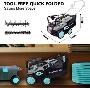 Bluemars 2000W Electric Lawn Scarifier – Powerful Garden Aerator