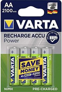 Varta Longlife Accu AA 2100 mAh - Rechargeable Batteries (2100 mAh, Nickel-Metal Hydride (NiMH), 1.2V, 26g, AA)