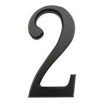 Ywonoby 3D Mailbox Numbers 3 Inch(7.6 cm) Self Adhesive House Numbers Stickers for Door Numbers, Address Numbers, Black(2)