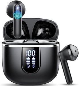 Wireless Earbuds, Bluetooth 5.4 Headphones In Ear with 3D Stereo Deep Bass, 4 ENC Noise Cancelling Mic, New Wireless Earphone with 40H Playtime, LED Display, IP7 Waterproof Bluetooth Earbuds, USB-C