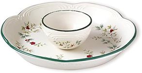 Pfaltzgraff Winterberry Round Chip and Dip Dinnerware Set, 14 inches, Assorted